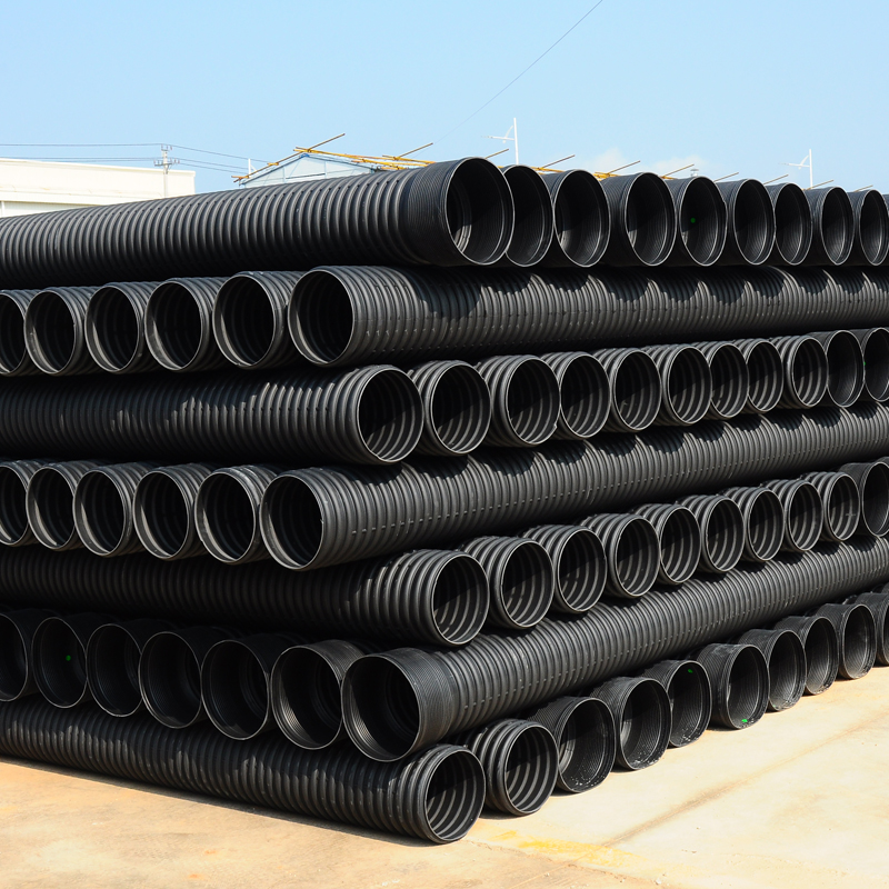 宁德国标500SN8高密度聚乙烯双壁波纹管